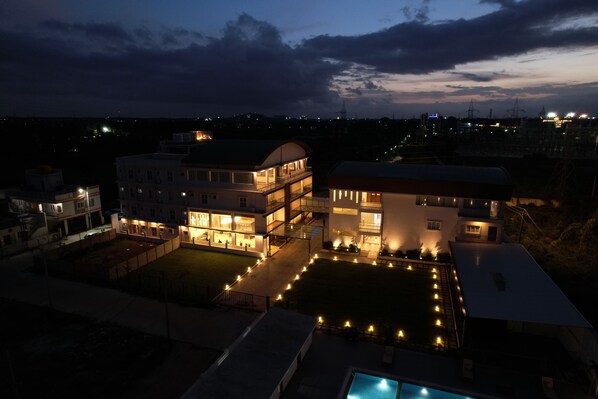 Front of property – evening/night