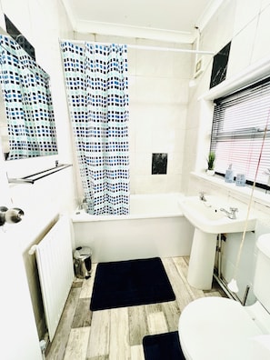 Towels, soap, toilet paper