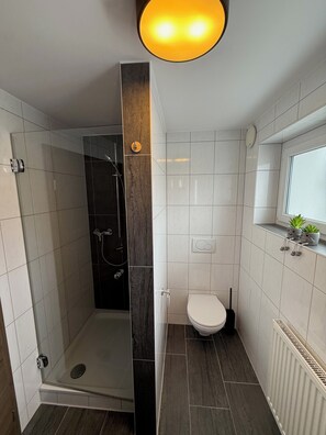 Shower, hair dryer, towels, toilet paper - 2 room living oasis in Ihrlerstein (Ihrlerstein)