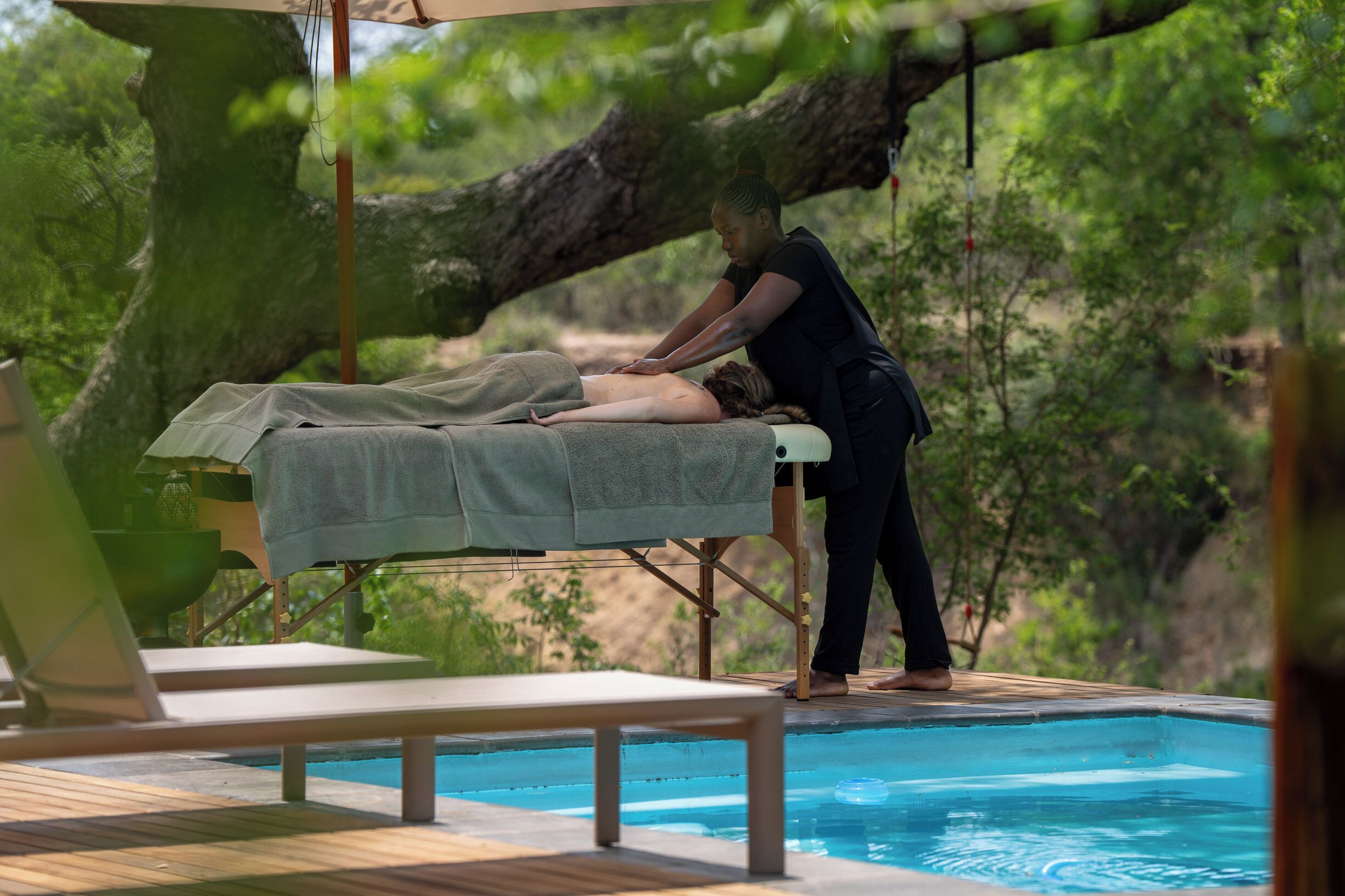 Villa de lujo, 2 habitaciones, patio, vistas al río | Masaje en el alojamiento