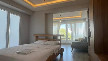 Suite estudio económica, vista al mar | Wifi gratis