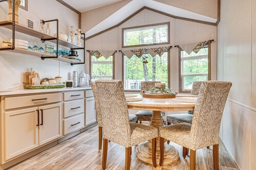 Walk to Lake Beaches: Cabin w/ Patio in Belmont!