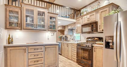 Walk to Lake Beaches: Cabin w/ Patio in Belmont!