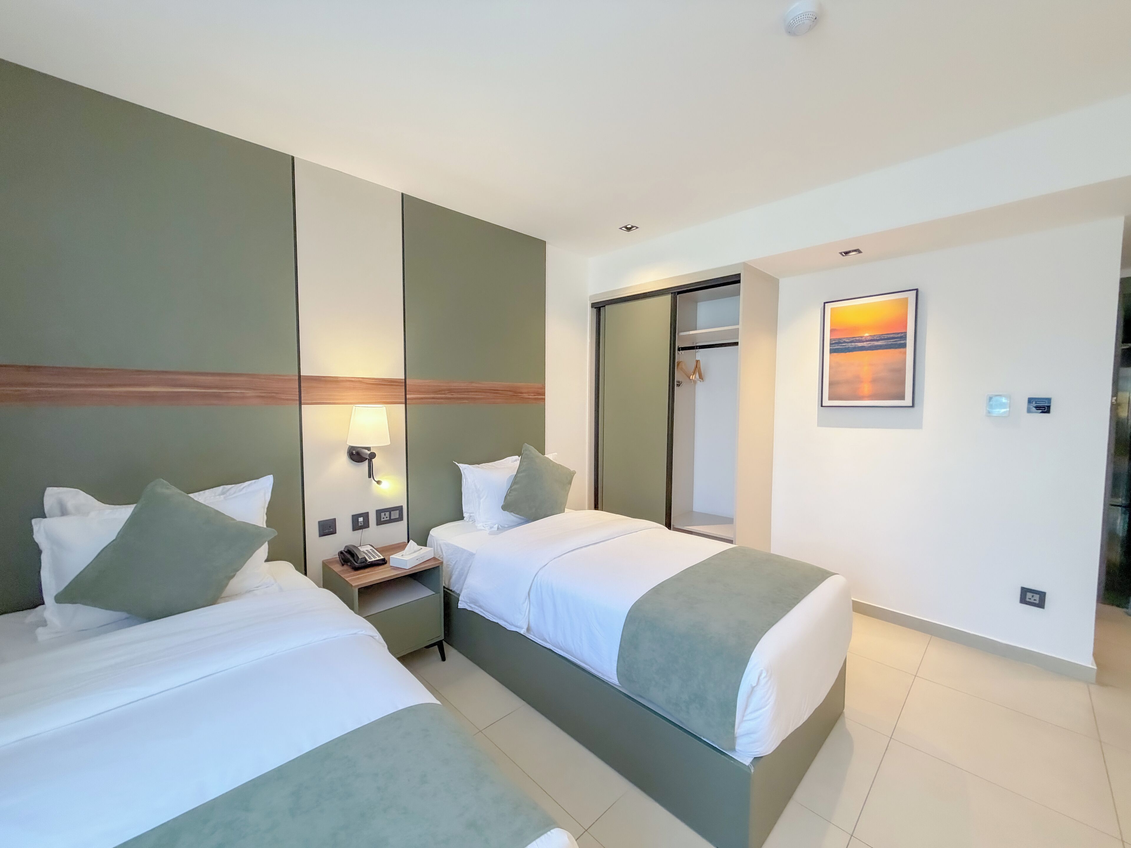 Kahden hengen standard-huone (kaksi sänkyä) | Äänieristys, silitysrauta/-lauta, ilmainen Wi-Fi