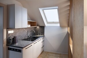 Deluxe Apartment | Private kitchen | Mini-fridge, electric kettle