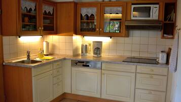 Kühlschrank, Mikrowelle, Herdplatte, Geschirrspüler
