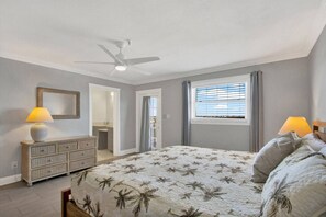 2 bedrooms, desk, iron/ironing board, travel cot