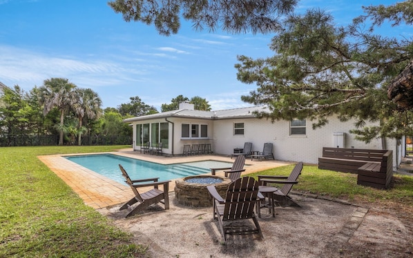 A heated pool