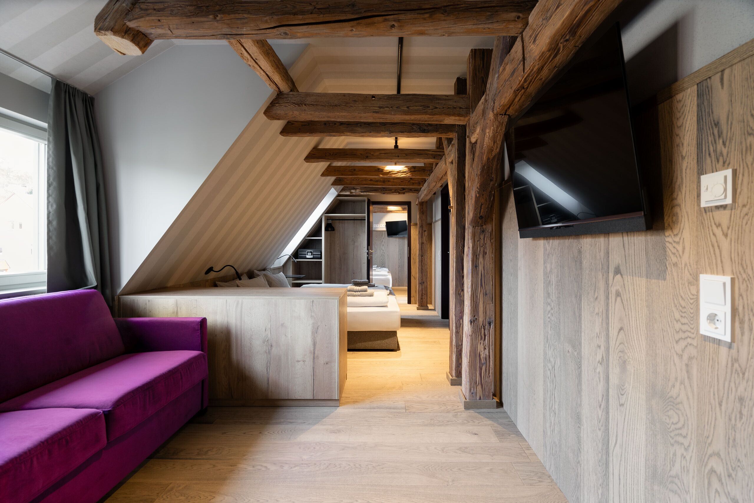 Caja de seguridad en la habitación y cortinas blackout 