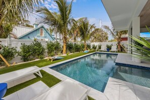 A heated pool - Bleuphoria! Rooftop Views and Poolside Fun! (Anna Maria)