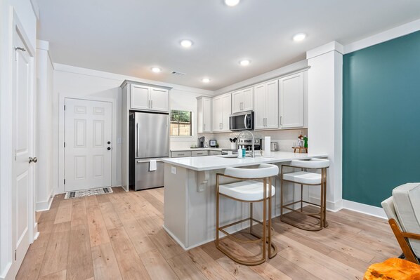 Fridge, microwave, oven, stovetop - NEW! Rooted In Auburn - 2BR/2.5BA Townhome 1.5 miles from AU campus, pets ok! (Auburn)