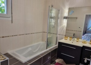 Hair dryer, towels, soap, shampoo - Studio TiNat (Douarnenez)