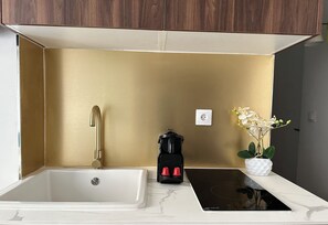 Basic Apartment, Courtyard View | Private kitchen