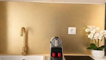 Leilighet – basic, bakgårdsutsikt | Eget kjøkken | Espressomaskin og vannkoker