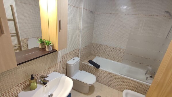 Towels, soap, toilet paper