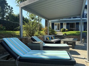 Terrace/patio - Basque villa with pool, near golf course & beaches (Unknown)