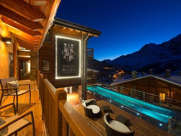 Indoor pool, outdoor pool - Hotel Principe delle Nevi (Valtournenche)