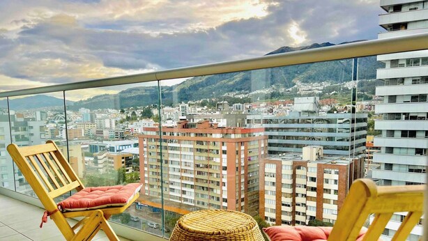 Apartment, 1 Bedroom, Balcony, City View | Balcony - Beautiful Apt-balcony in La Carolina 70 Qled TV (Quito)