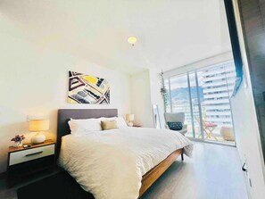 Apartment, 1 Bedroom, Balcony, City View | 1 bedroom - Beautiful Apt-balcony in La Carolina 70 Qled TV (Quito)