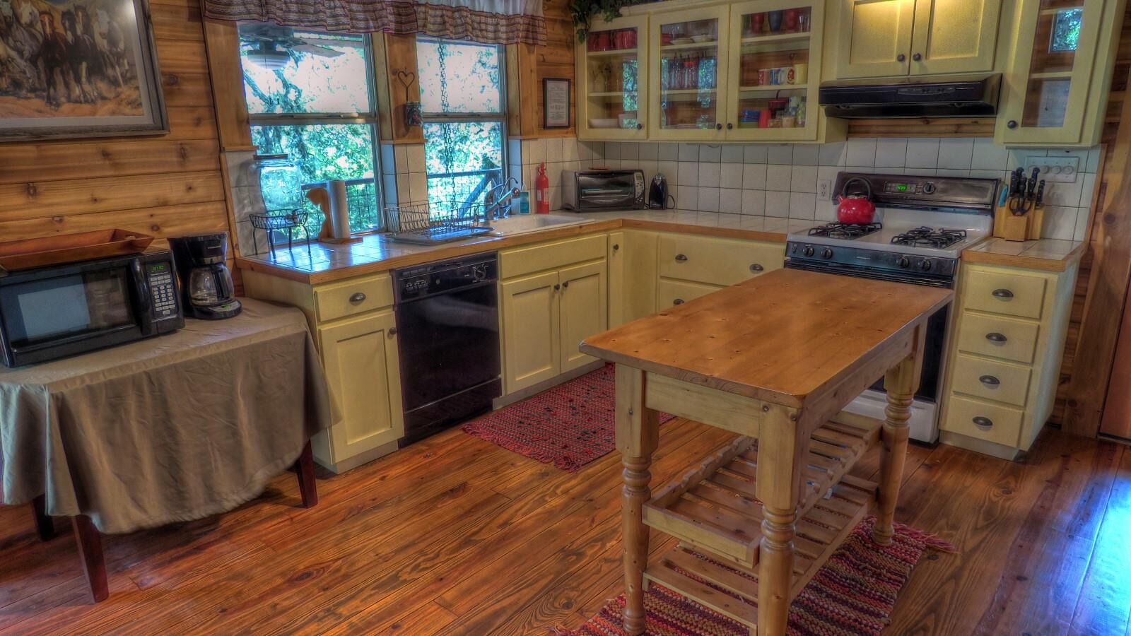 Microwave, oven, stovetop, dishwasher