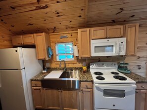 Microwave, oven, stovetop, coffee/tea maker