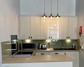 Microwave, oven, stovetop, dishwasher