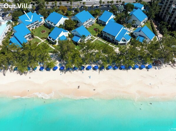 Arial view of Villas of the Galleon Condos.