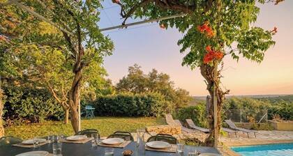 Villa sleeps 14, private pool, games, view & calm