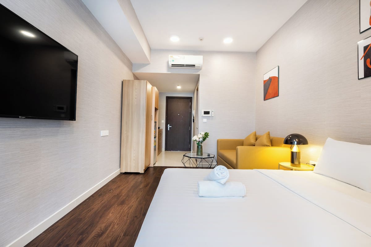 华丽公寓 | 迷你吧、办公桌、笔记本电脑工作区、遮光窗帘