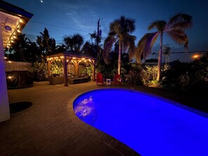 屋外プール、温水プール