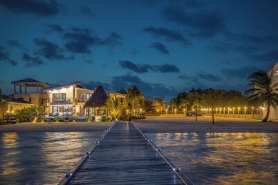 Luxury 5‑Bedroom Beachfront Villa w/ Infinity Pool, Swim‑Up Bar & Private Pier