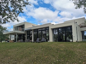 Exterior - Modern, Ultra-Luxurious, 5 BR/4.5 BA Home on a quiet wooded lake in Ann Arbor (Superior Township)