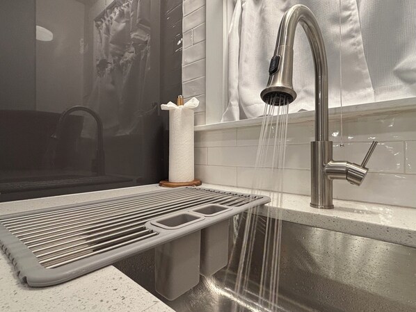 Towels, soap, toilet paper