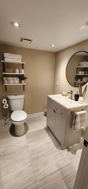 ヘアドライヤー、タオル、石鹸、トイレットペーパー