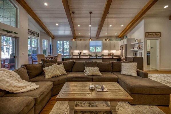 TV, fireplace, video games