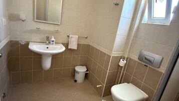 Sèche-cheveux, serviettes fournies, savon, papier toilette