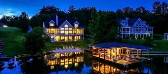 NEW 7BR Lakefront Lake Anna, Boat Dock, Deck Views
