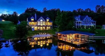 NEW 7BR Lakefront Lake Anna, Boat Dock, Deck Views