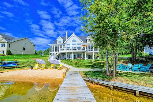 NEW 7BR Lakefront Lake Anna, Boat Dock, Deck Views
