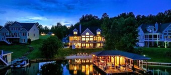 NEW 7BR Lakefront Lake Anna, Boat Dock, Deck Views