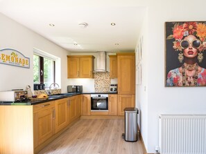 Fridge, microwave, oven, toaster