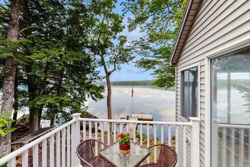 Peaceful Lakefront Escape with Outdoor Dining, Beach Access,  Deck & Firepit