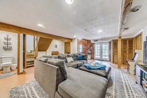 TV, fireplace - 1 Block to Hiking: Ruidoso Home w/ Game Room (Ruidoso)