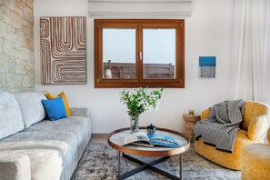 别墅, 2 间卧室, 私人游泳池, 花园景观 | 客厅