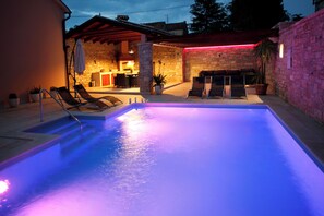 House, 4 Bedrooms, Smoking, Private Pool | Pool | Outdoor pool - Heated Outdoor Pool, Spa Whirlpool, Sauna, Stone Villa With Private Pool (Kanfanar)