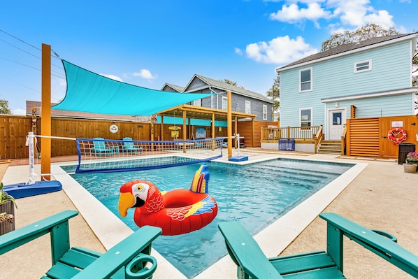 Outdoor pool, a heated pool