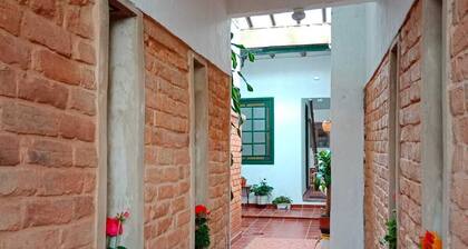 Tourist Housing of colonial architecture in La Candelaria-Bogota, Colombia.