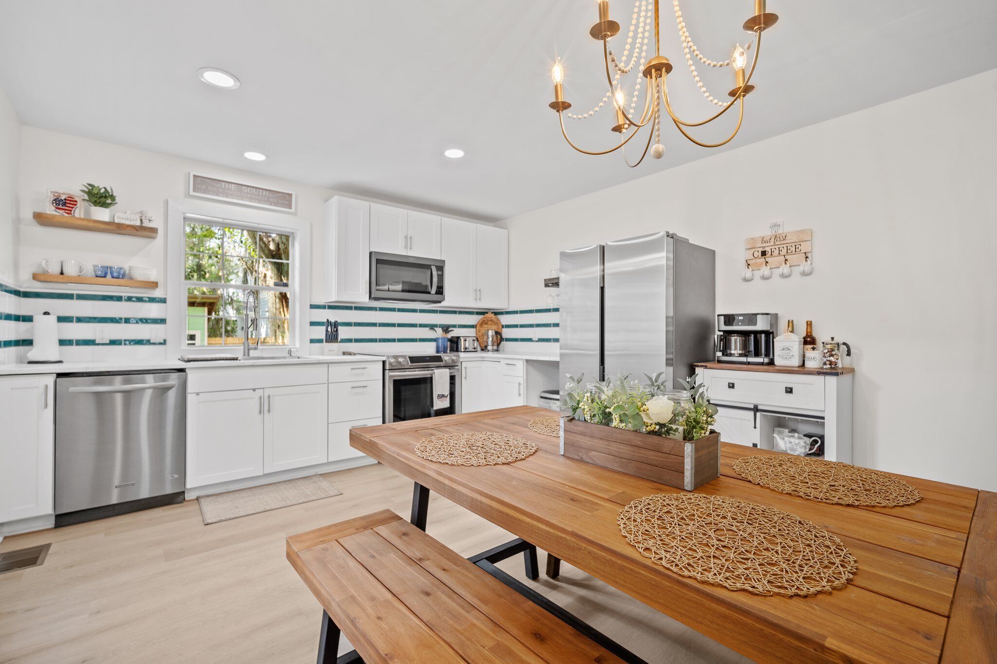 Microwave, oven, stovetop, dishwasher