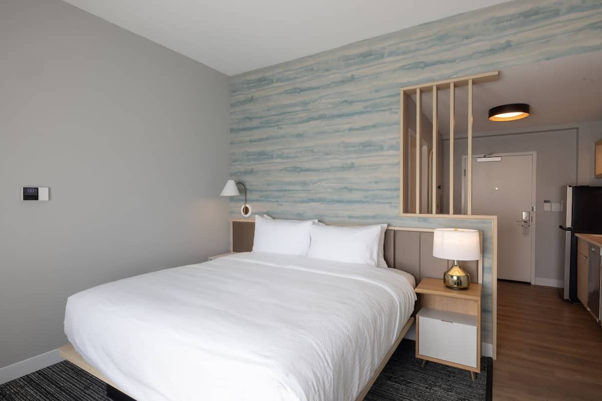Desk, blackout curtains, free cots/infant beds, free WiFi