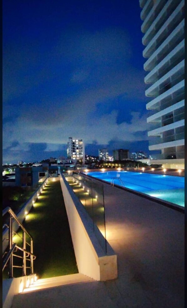 Apartment, 1 Bedroom, Accessible, Balcony | Pool | Outdoor pool